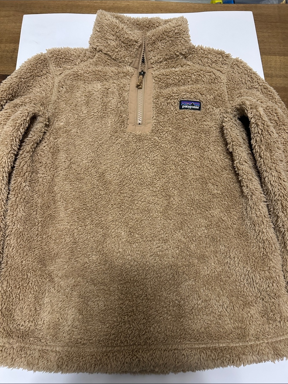Patagonia Men’s Tan Sherpa Half-Zip Fleece Pullover